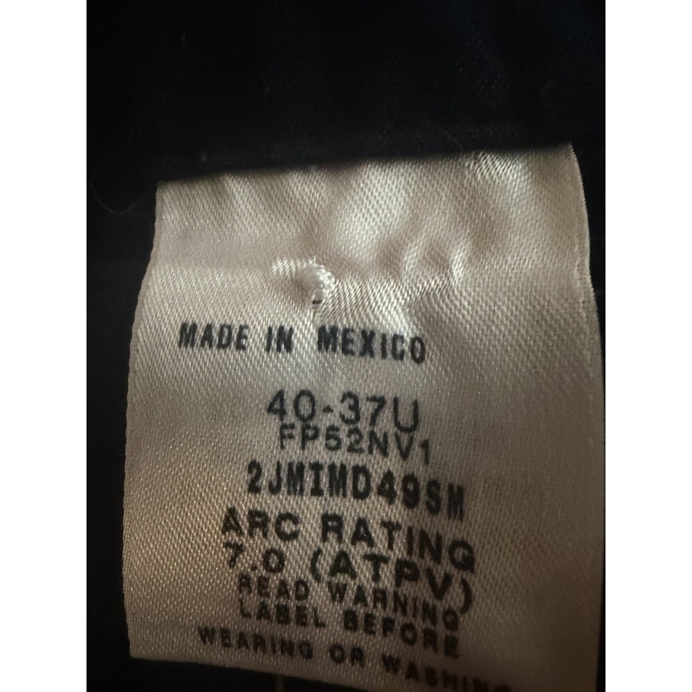 Workrite Mens Fire Resistant FR Pants Navy Blue 40x32 FP52NV1 40-37U Straight